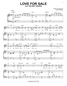 page one of Love For Sale [Jazz version] (from The New Yorkers) (arr. Brent Edstrom) (Piano & Vocal)
