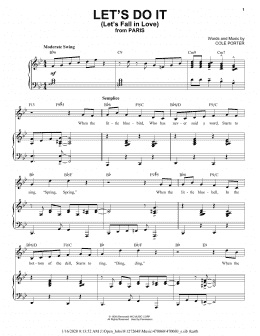 page one of Let's Do It (Let's Fall In Love) [Jazz version] (from Paris) (arr. Brent Edstrom) (Piano & Vocal)