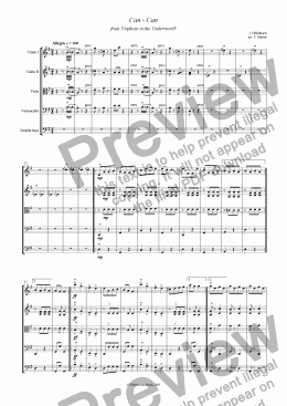 page one of Can-Can - String Quartet/Orchestra