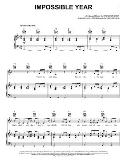 page one of Impossible Year (Piano, Vocal & Guitar Chords (Right-Hand Melody))