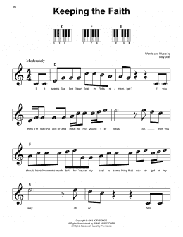page one of Keeping The Faith (Super Easy Piano)