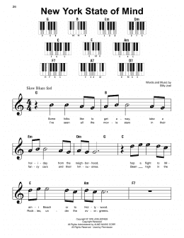 page one of New York State Of Mind (Super Easy Piano)