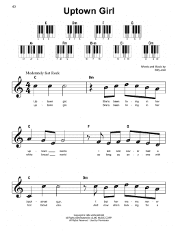 page one of Uptown Girl (Super Easy Piano)