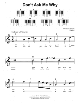 page one of Don't Ask Me Why (Super Easy Piano)