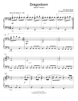 page one of Dragonborn (Skyrim Theme) (arr. Mona Rejino) (Educational Piano)