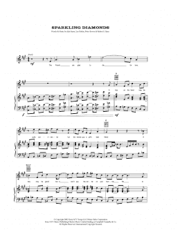 page one of Sparkling Diamonds (from Moulin Rouge) (Piano, Vocal & Guitar Chords (Right-Hand Melody))