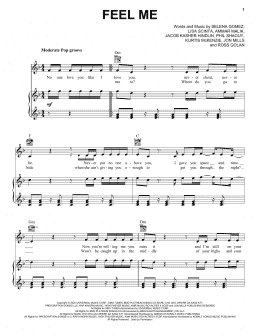 page one of Feel Me (Piano, Vocal & Guitar Chords (Right-Hand Melody))
