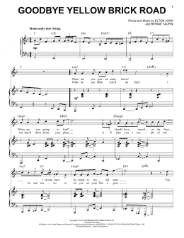 page one of Goodbye Yellow Brick Road [Jazz version] (arr. Brent Edstrom) (Piano & Vocal)