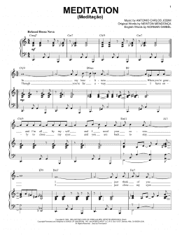 page one of Meditation (Meditacao) [Jazz version] (arr. Brent Edstrom) (Piano & Vocal)