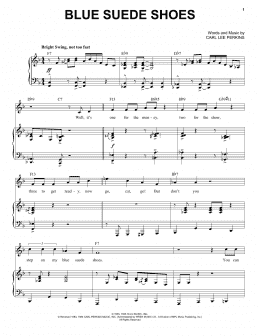 page one of Blue Suede Shoes [Jazz version] (arr. Brent Edstrom) (Piano & Vocal)