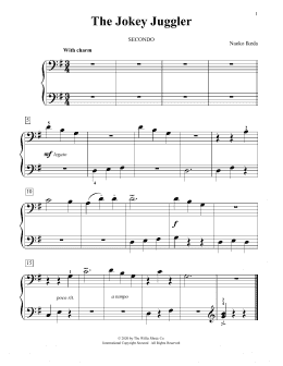page one of The Jokey Juggler (Piano Duet)