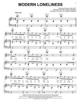 page one of Modern Loneliness (Piano, Vocal & Guitar Chords (Right-Hand Melody))
