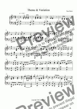 page one of Theme & Variation