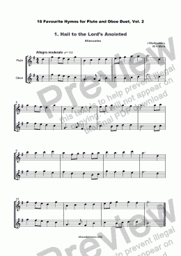 page one of 16 Favourite Hymns Vol.2 for Flute and Oboe Duet