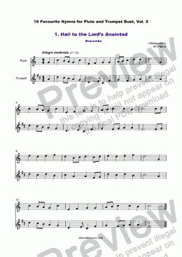page one of 16 Favourite Hymns Vol.2 for Flute and Trumpet Duet