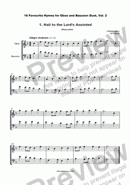 page one of 16 Favourite Hymns Vol.2 for Oboe and Bassoon Duet