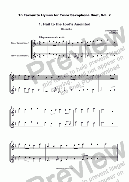 page one of 16 Favourite Hymns Vol.2 for Tenor Saxophone Duet
