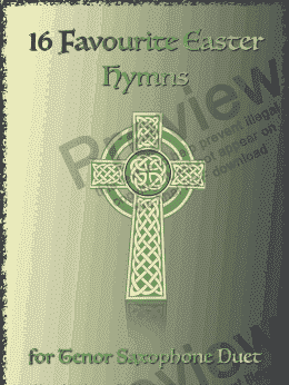 page one of 16 Favourite Easter Hymns for Tenor or Soprano Saxophone Duet