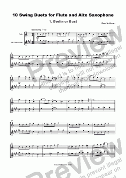page one of 10 Swing Duets for Flute and Alto Saxophone