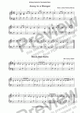 page one of 20 Easy to Play Christmas Carols for Piano