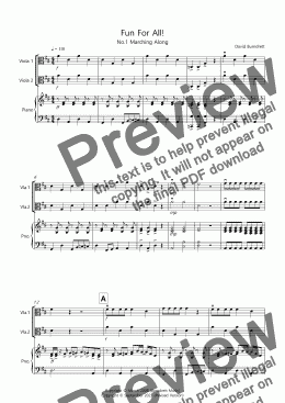 page one of Fun For All! for Violas and Piano