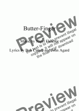 page one of Coconut Tree from the musical Butter-Finger
