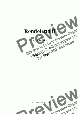 page one of Rondoletto II
