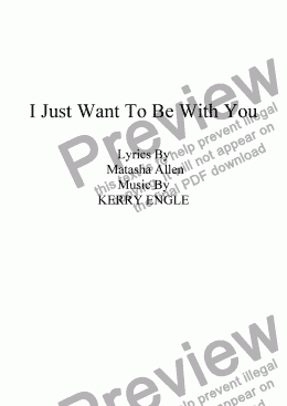 page one of I Just Want To Be With You