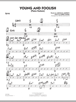 page one of Young And Foolish - Guitar (Jazz Ensemble)