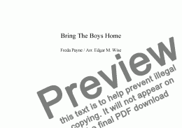 page one of Bring The Boys Home