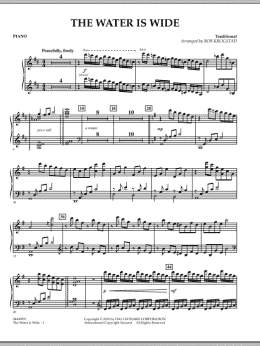 page one of The Water Is Wide - Piano (Orchestra)