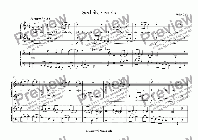 page one of Sedl�k, sedl�k