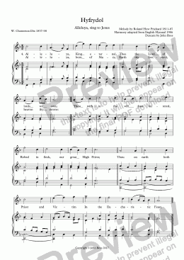 page one of Hyfrydol (Alleluya, sing to Jesus) - Descant