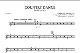 page one of Country Dance (Landlicher Tanz) - Violin 2 (Orchestra)
