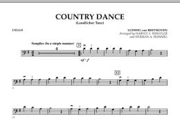 page one of Country Dance (Landlicher Tanz) - Cello (Orchestra)