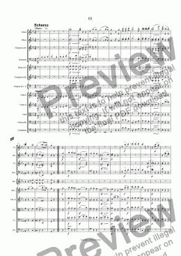 page one of Symphony in C minor (III: Scherzo)