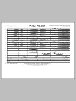 page one of Wake Me Up! - Full Score (Marching Band)