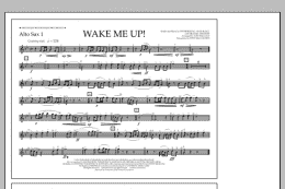 page one of Wake Me Up! - Alto Sax 1 (Marching Band)