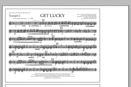 page one of Get Lucky - Trumpet 2 (Marching Band)