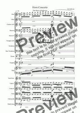 page one of Horn Concerto - the Horn of Galloway