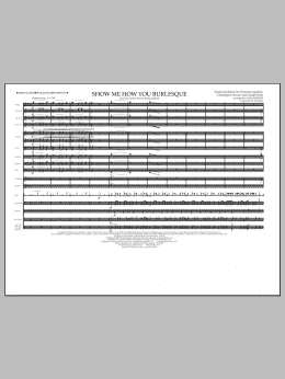 page one of Show Me How You Burlesque - Full Score (Marching Band)
