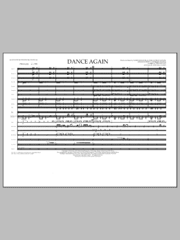 page one of Dance Again - Full Score (Marching Band)