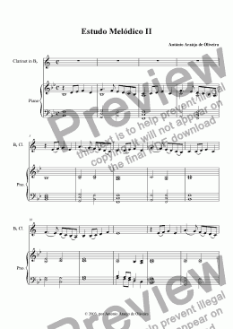 page one of Melodic Study II