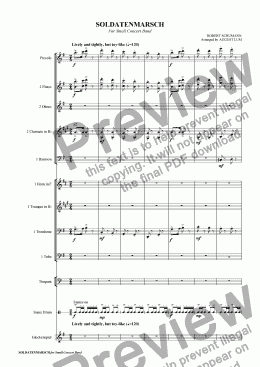 page one of SOLDATENMARSCH (for Symphonic Band)
