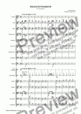 page one of SOLDATENMARSCH (for Orchestra)