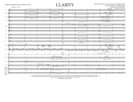page one of Clarity - Full Score (Marching Band)