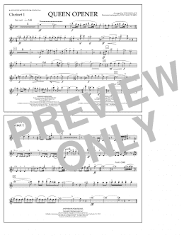 page one of Queen Opener - Clarinet 1 (Marching Band)