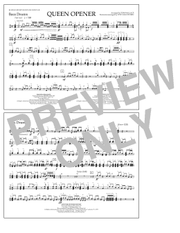 page one of Queen Opener - Bass Drums (Marching Band)