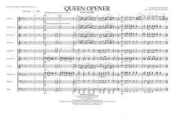 page one of Queen Opener - Wind Score (Marching Band)