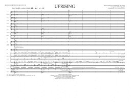page one of Uprising - Full Score (Marching Band)